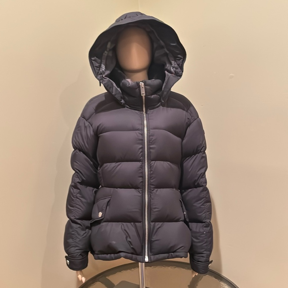 Burberry Navy Hooded Puffer Jacket